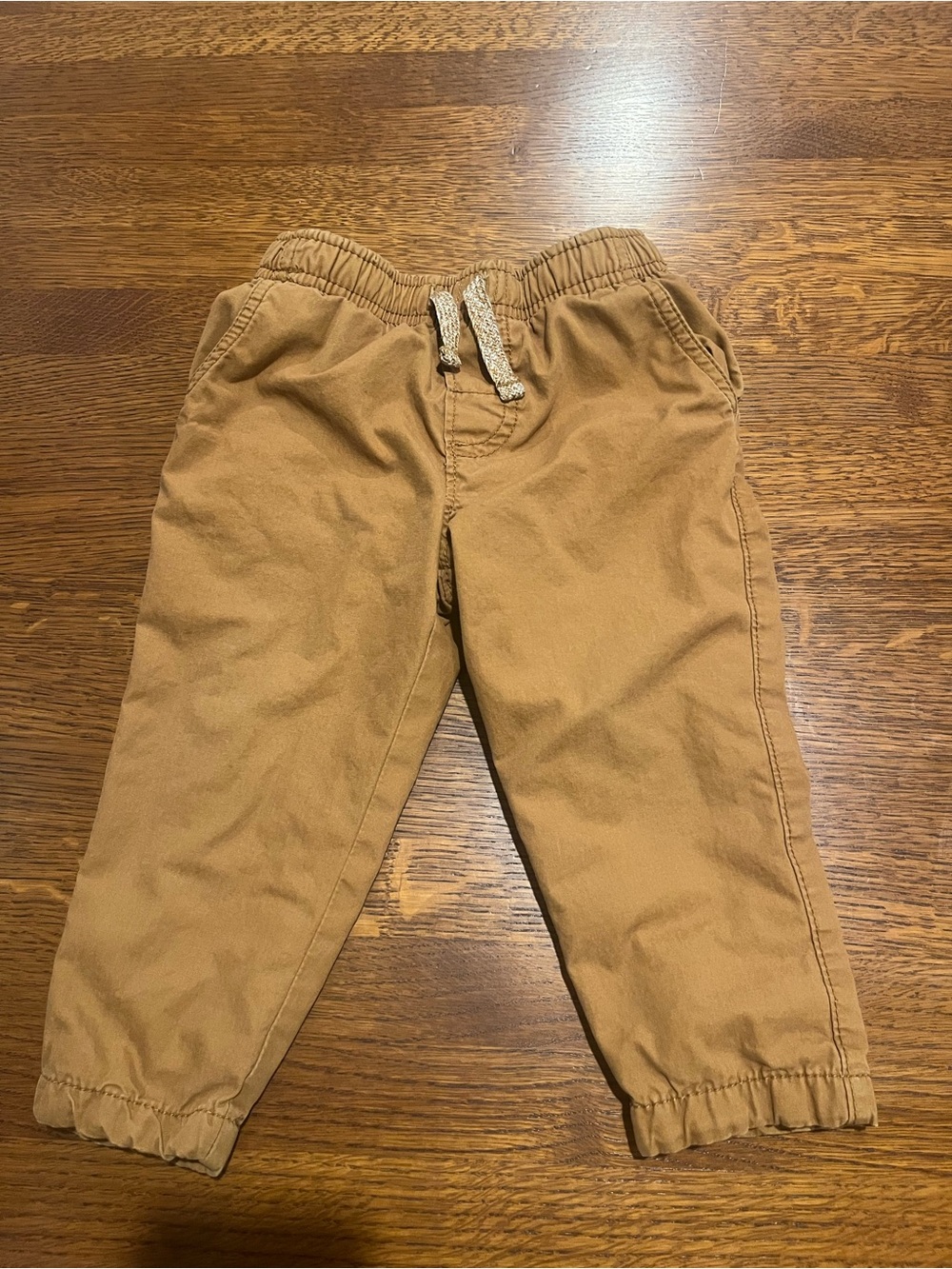 Carter's Boys Camel Tan Drawstring Joggers size 18m like new